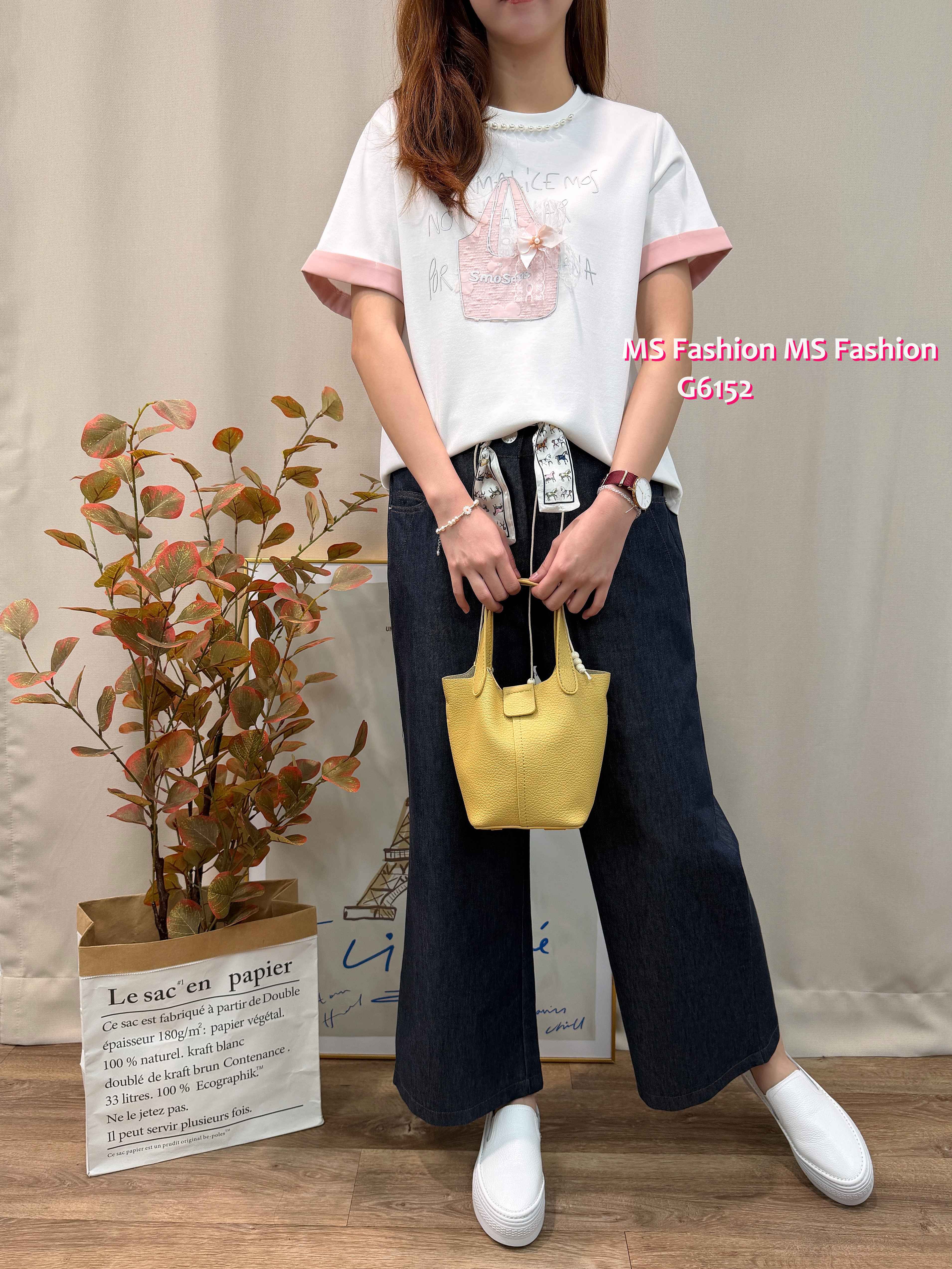 G6152 韓國🇰🇷靚靚手袋蝴蝶print top