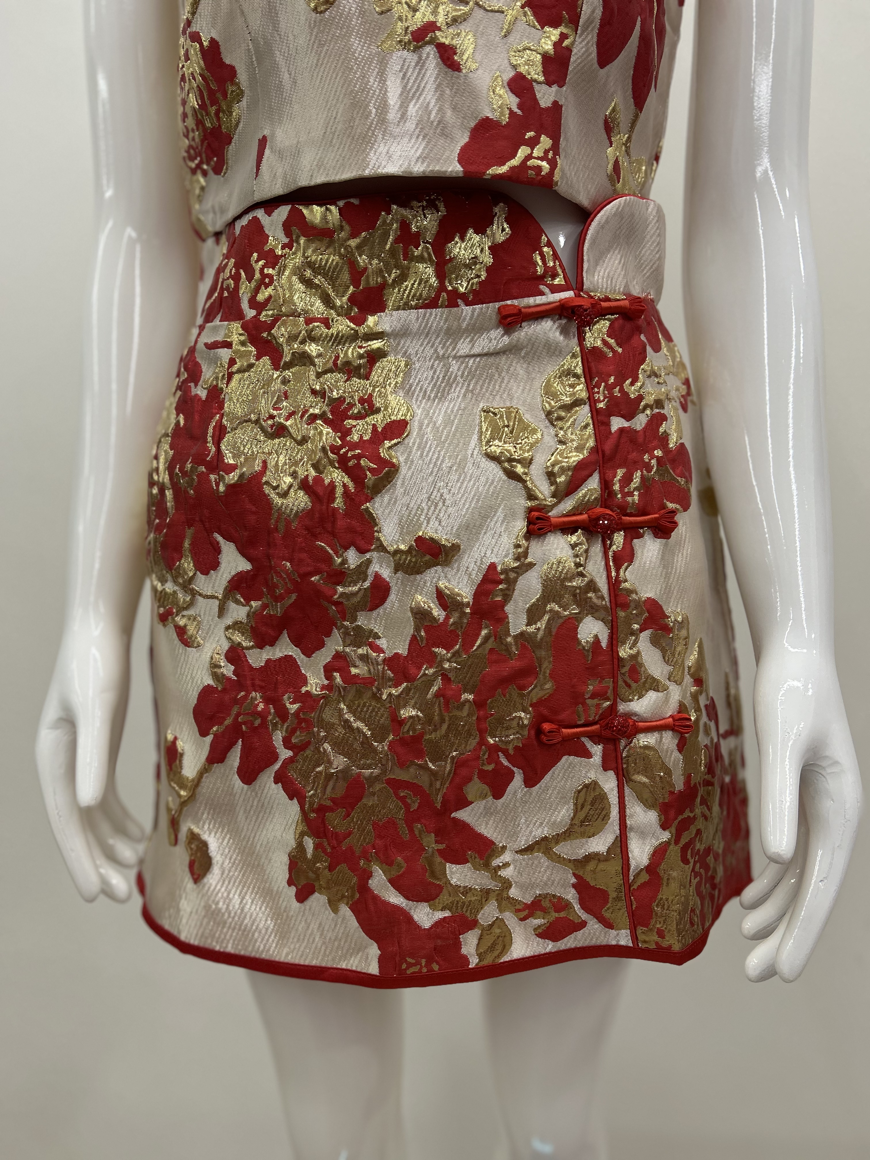 583.WB Embroidered Top + Skirt