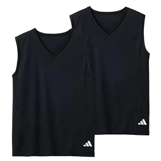 日本直送 Adidas 吸汗速乾無袖V領上衣 2 件裝