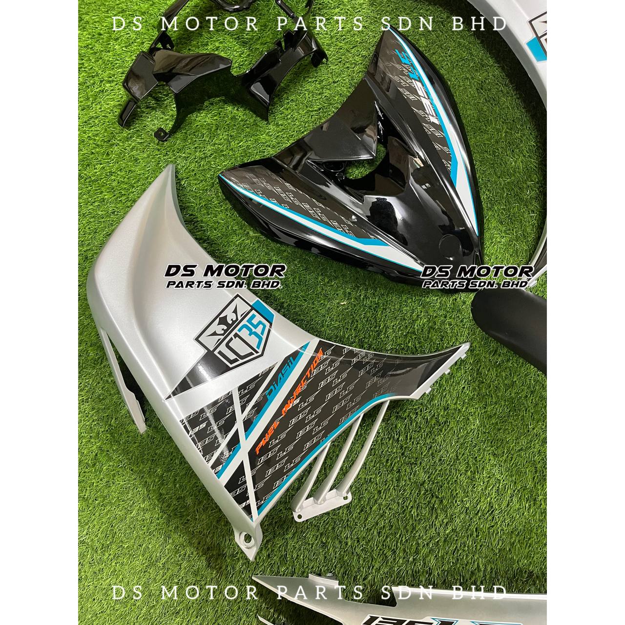 Cover Set LC135 V2 ~ V7 MERAH ROBOT / SILVER ROBOT
