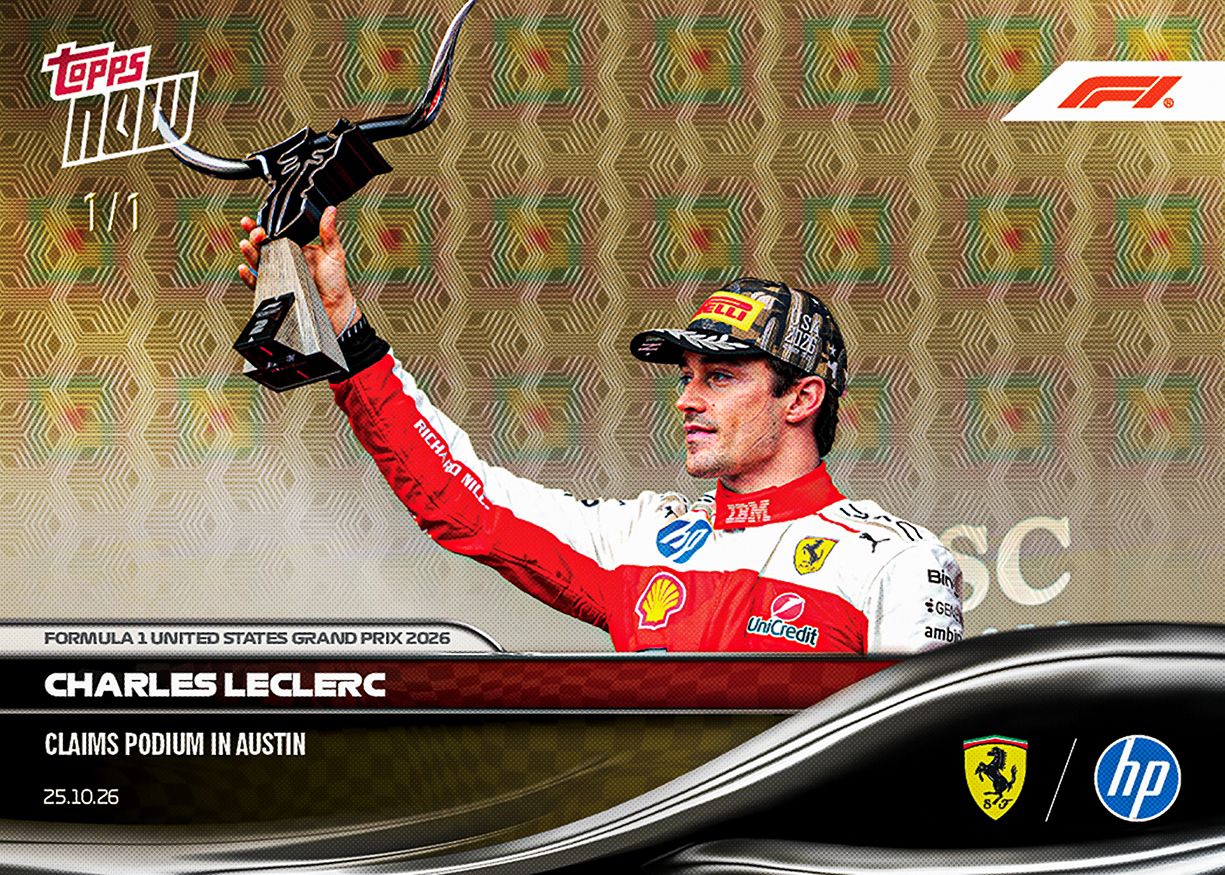 Charles Leclerc - 2026 F1 Topps NOW® #69 United States GP 頒獎台卡【團購】