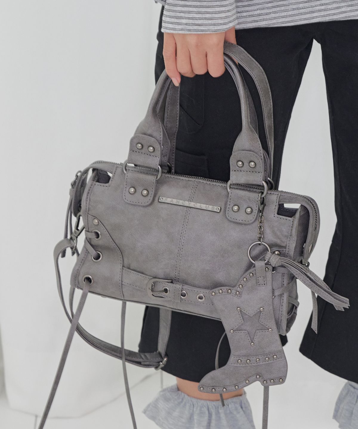 🇰🇷訂購｜FANCY CLUB 26SS｜Belted Washed Leather Mini Bag 3色 