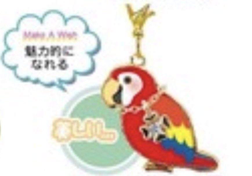 紅金剛鸚鵡掛飾