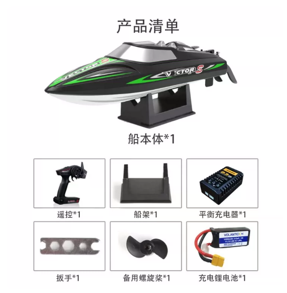 全新 歐蘭斯 Racent VECTOR S 無刷快艇 | 無段變速 | Servo 轉向 | 遙控船 | 自翻轉功能 | 50KM/H