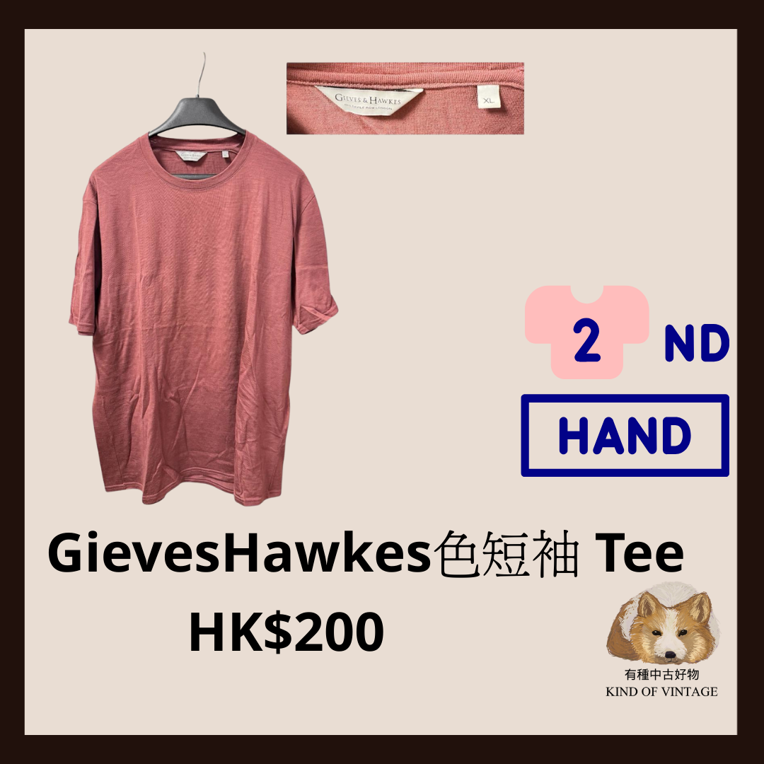 GievesHawkes粉色短袖Tee 