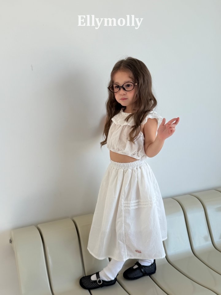 Ellymolly | Frill Blouse(Pink/Cream size7(100-110)