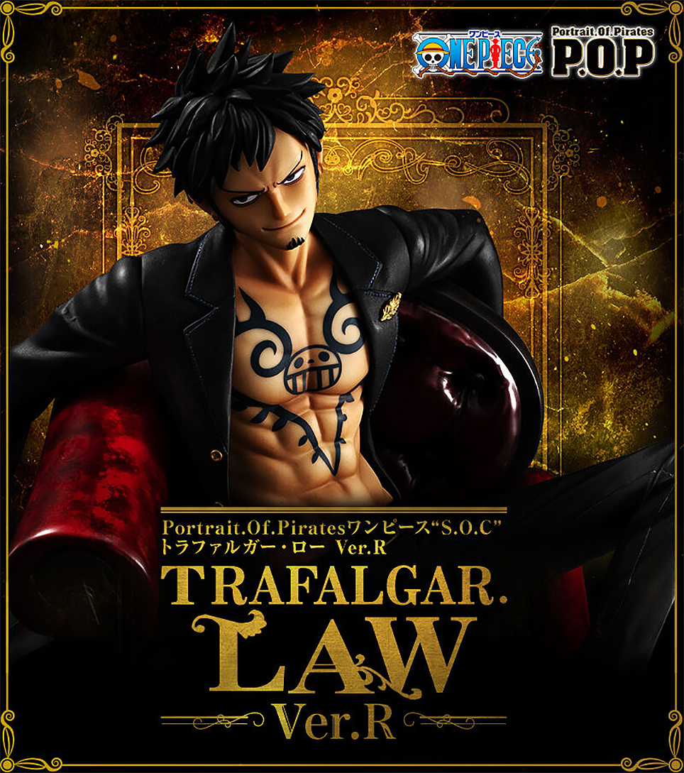 (預訂訂金 $400) (總價 $1054) (魂限) MegaHouse Portrait.Of.Pirates One Piece “S.O.C” Trafalgar Law Ver.R POP 海賊王 托拉法爾加·羅 Ver.R (行版) 