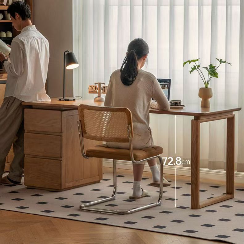 (樂家mall)白蠟木書桌 辦公桌 書枱 實木電腦桌 帶抽屜學習桌 實木直拼大板桌 desk