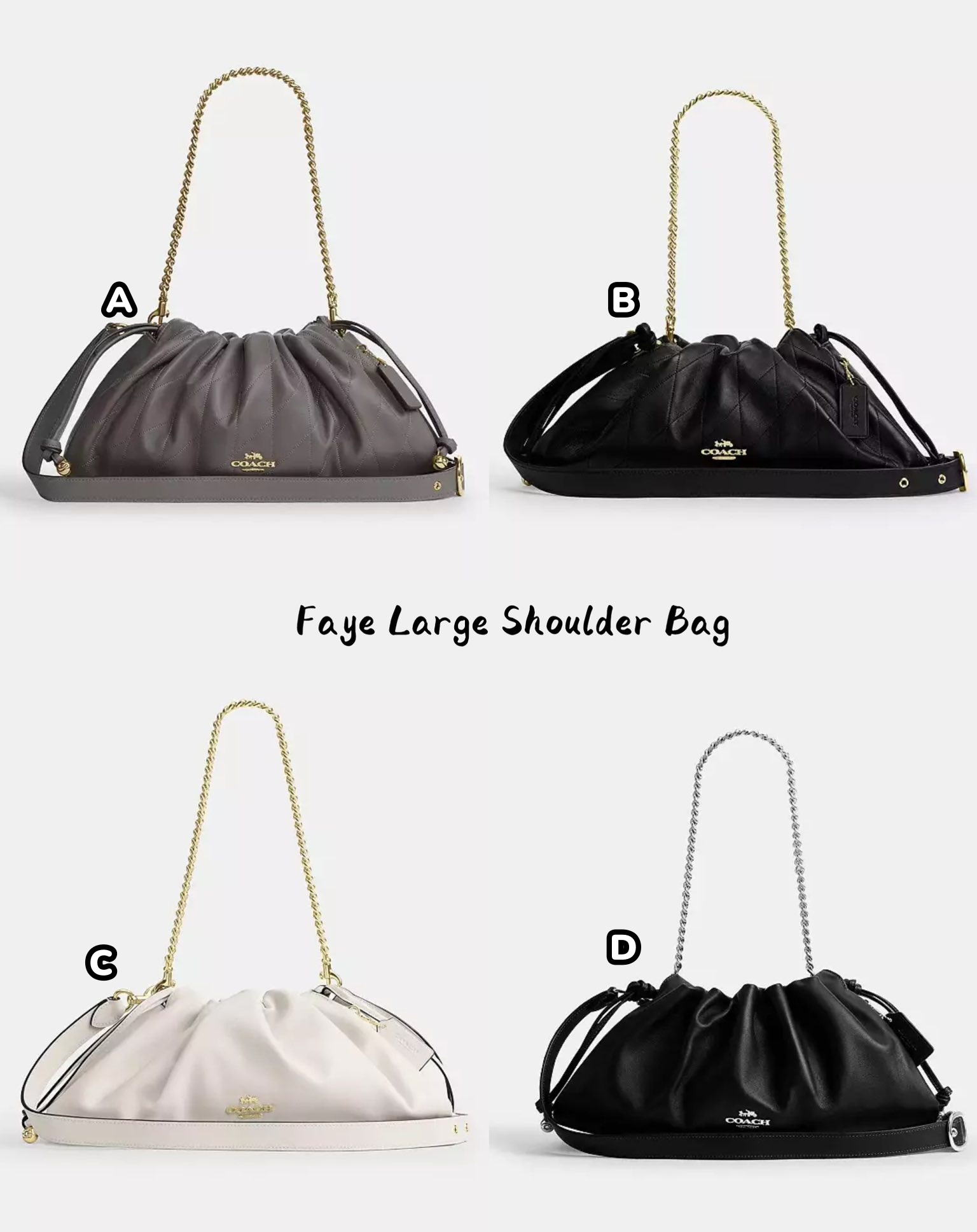 𝐂𝐎𝐀𝐂𝐇 𝐅𝐚𝐲𝐞 Large Shoulder Bag
