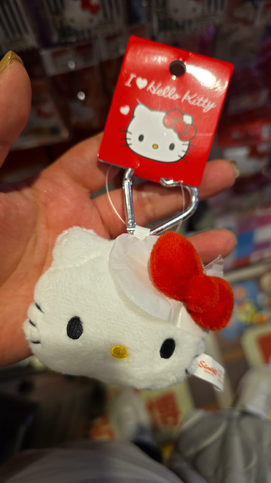 白色kitty keychain