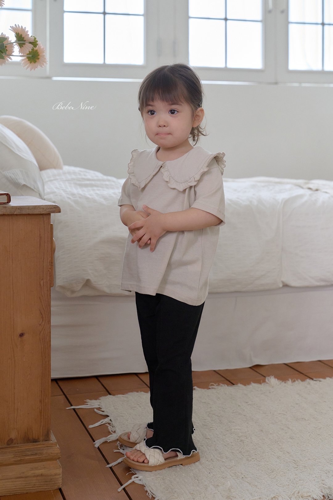 ☀️預訂 韓國直送☀️🇰🇷Bebenine兩色花邊喇叭褲