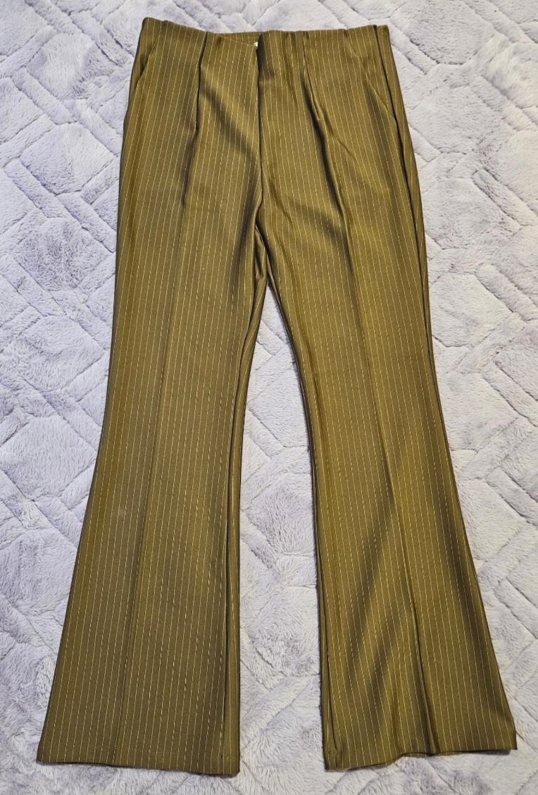 Pinstripe Boot Leg Pants