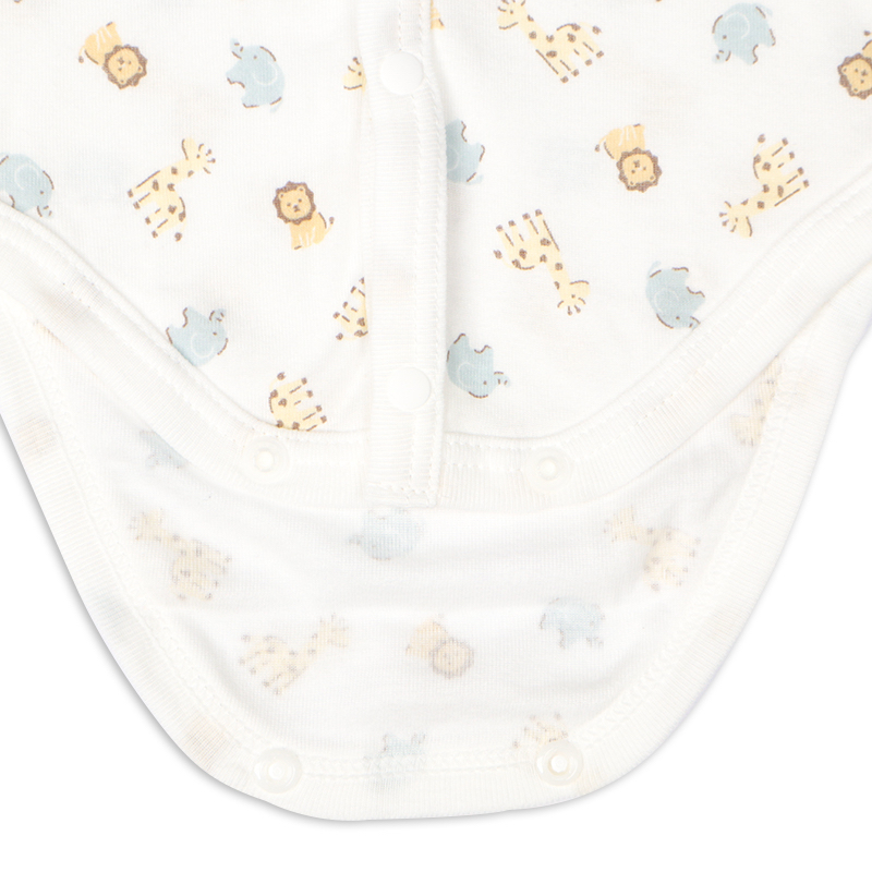 🇯🇵預訂 日本直送🇯🇵動物印花純棉前開式短袖包屁衣兩件套