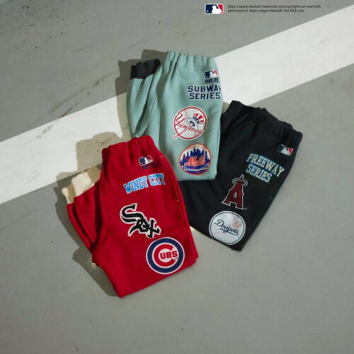🆕【⭐訂購⭐】🇯🇵日本直送 🌀 #MLB 貼佈設計 抓絨束腳運動褲［3款選］🌀 [ELJA-0186][261121]