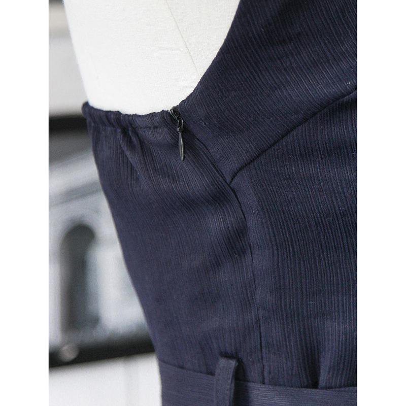 (Sold out)1950s Inspired Midnight Blue Halter Dress(FM032)