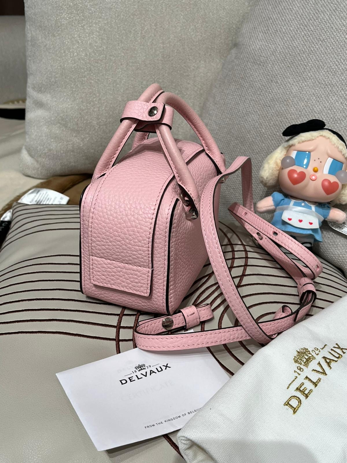 Delvaux cool box nano 牛皮銀扣，100%Authentic,99%new ✅Dust bag ✅ certificate