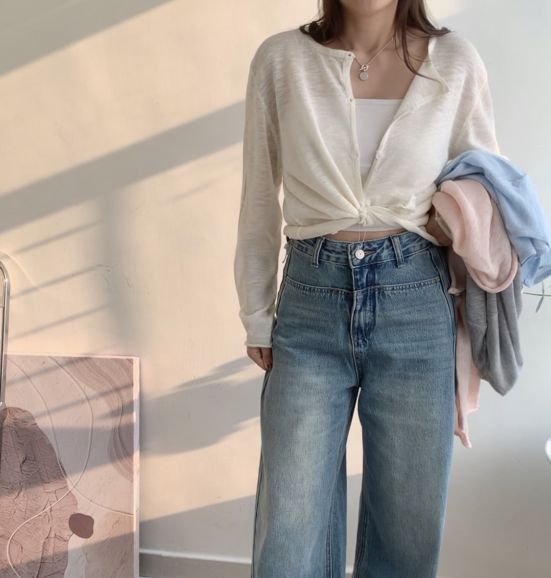 棉麻線料小外套（四色）