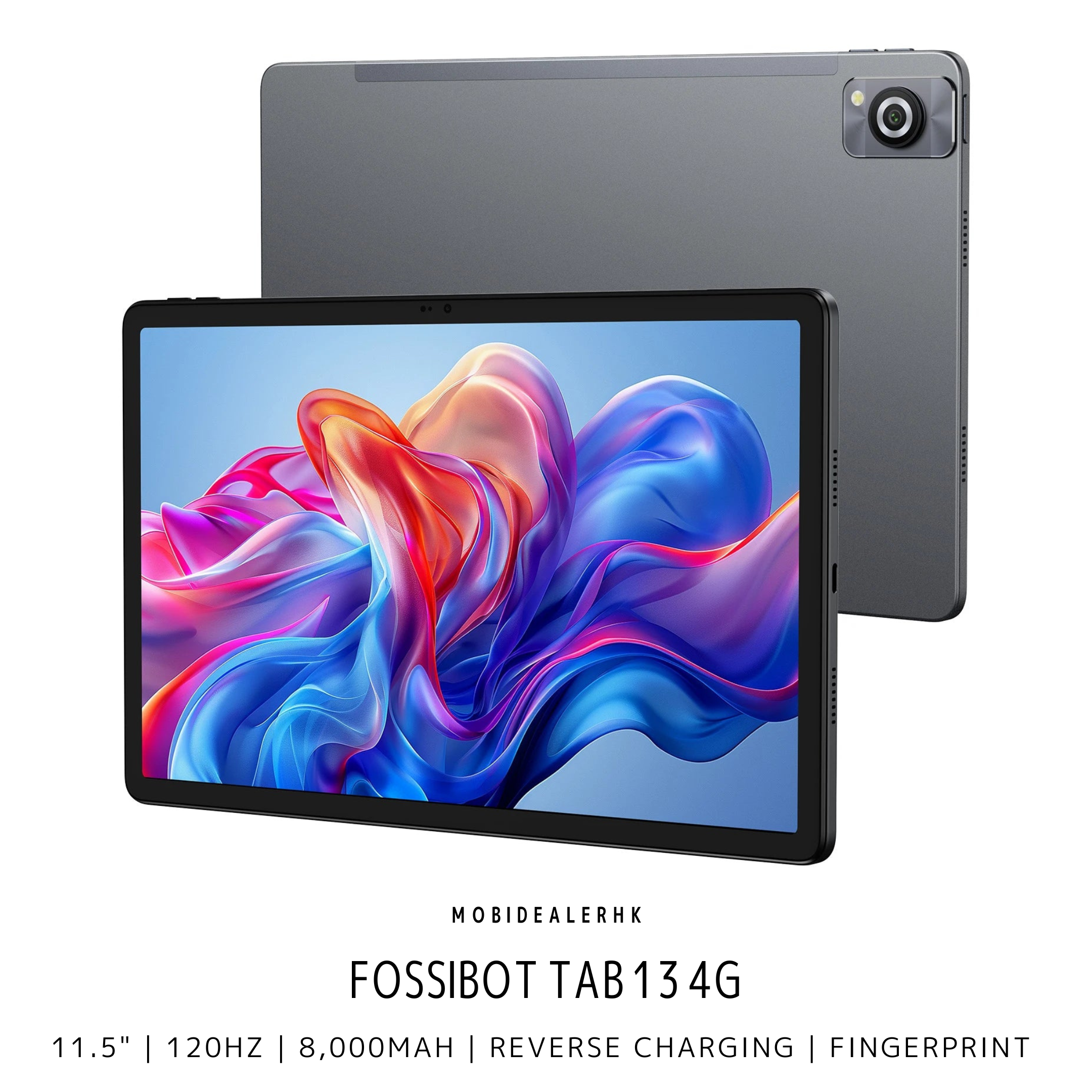 Fossibot Tab 13 | 4G | 平板電腦 | 11.5" | 120Hz | 8,000mAh | Fingerprint