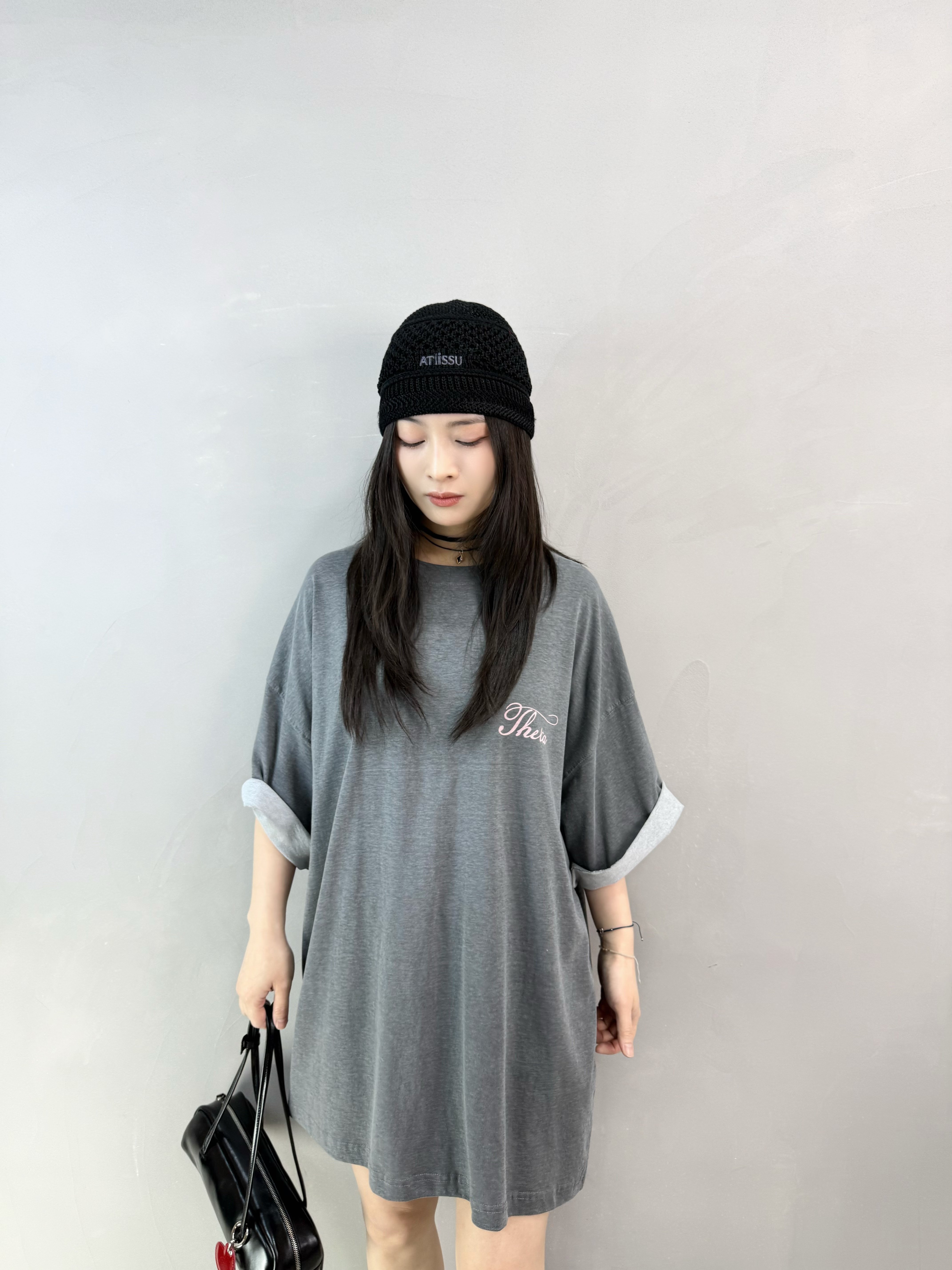 K75 蝴蝶結洗水棉Tee