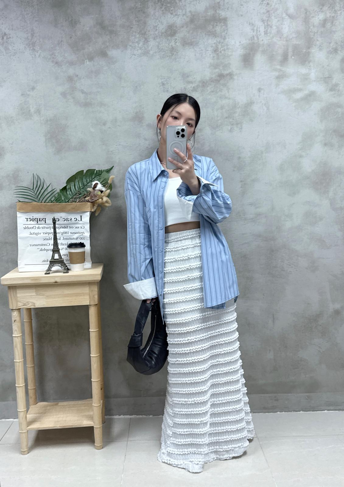 D09 拼袖條子恤衫