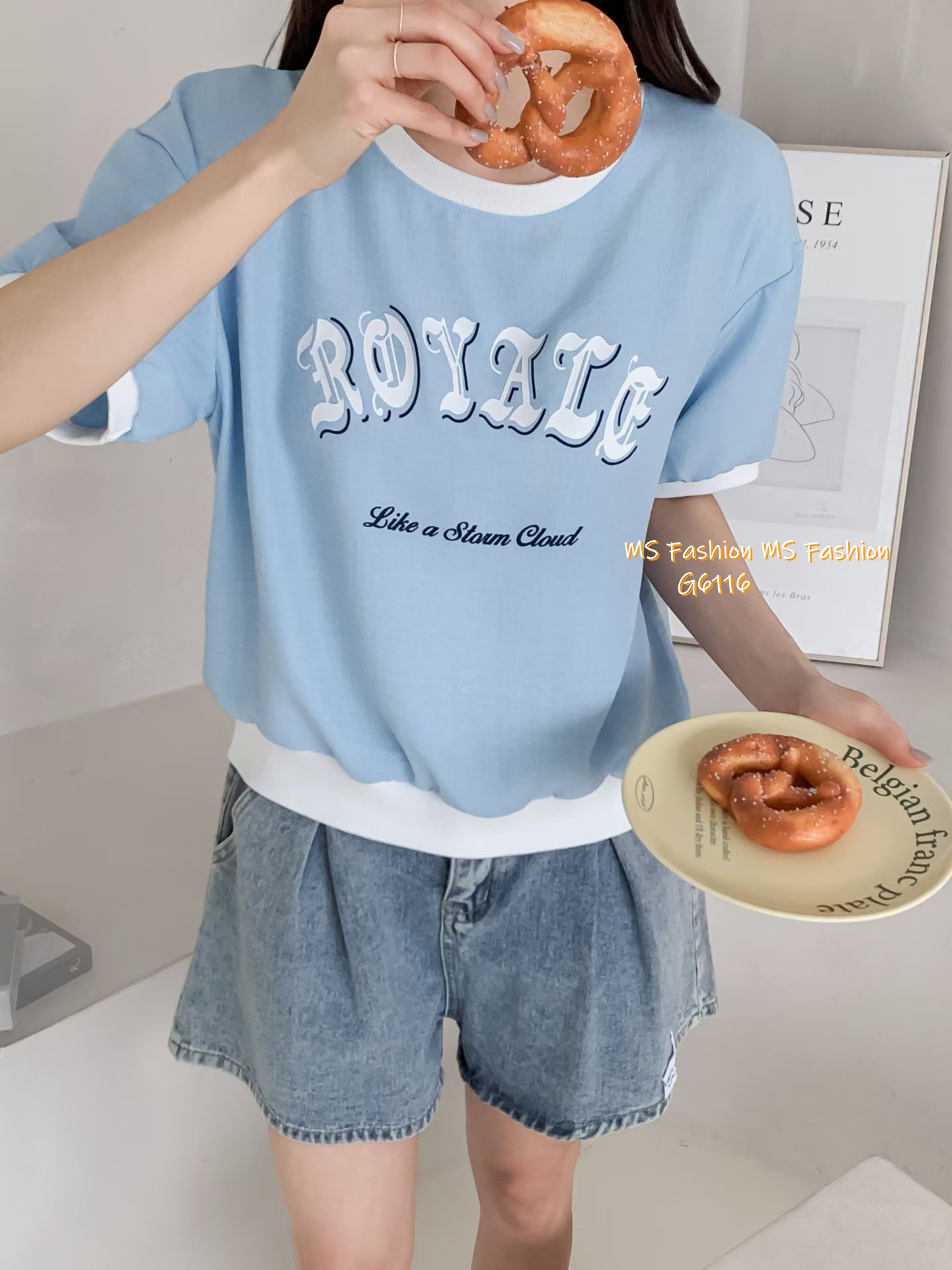 G6116 韓國🇰🇷拼邊字母top