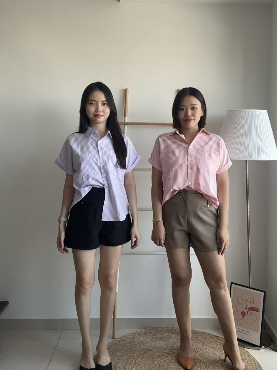 T4238 Short Sleeve Stripe Shirt - 4 Colors 
