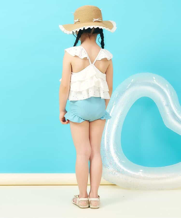 🇯🇵預訂 日本直送🇯🇵Apres les cours兩色多層蕾絲荷葉邊分體泳衣