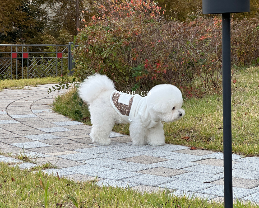 🇰🇷針織毛布配碎花布背心