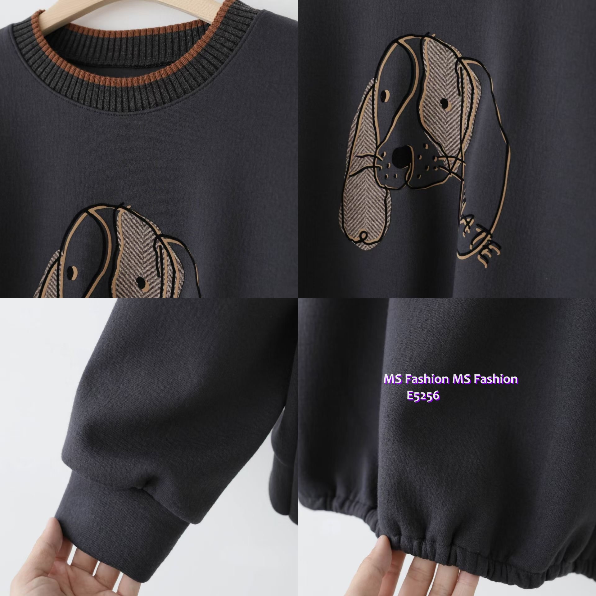 E5256 可愛狗仔圖案top
