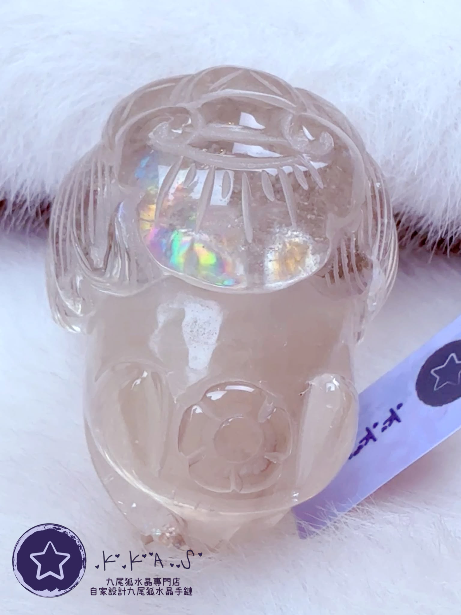 K00637 特價黃阿賽 彩虹趴趴狐 - 吊墜/手牌兩用款