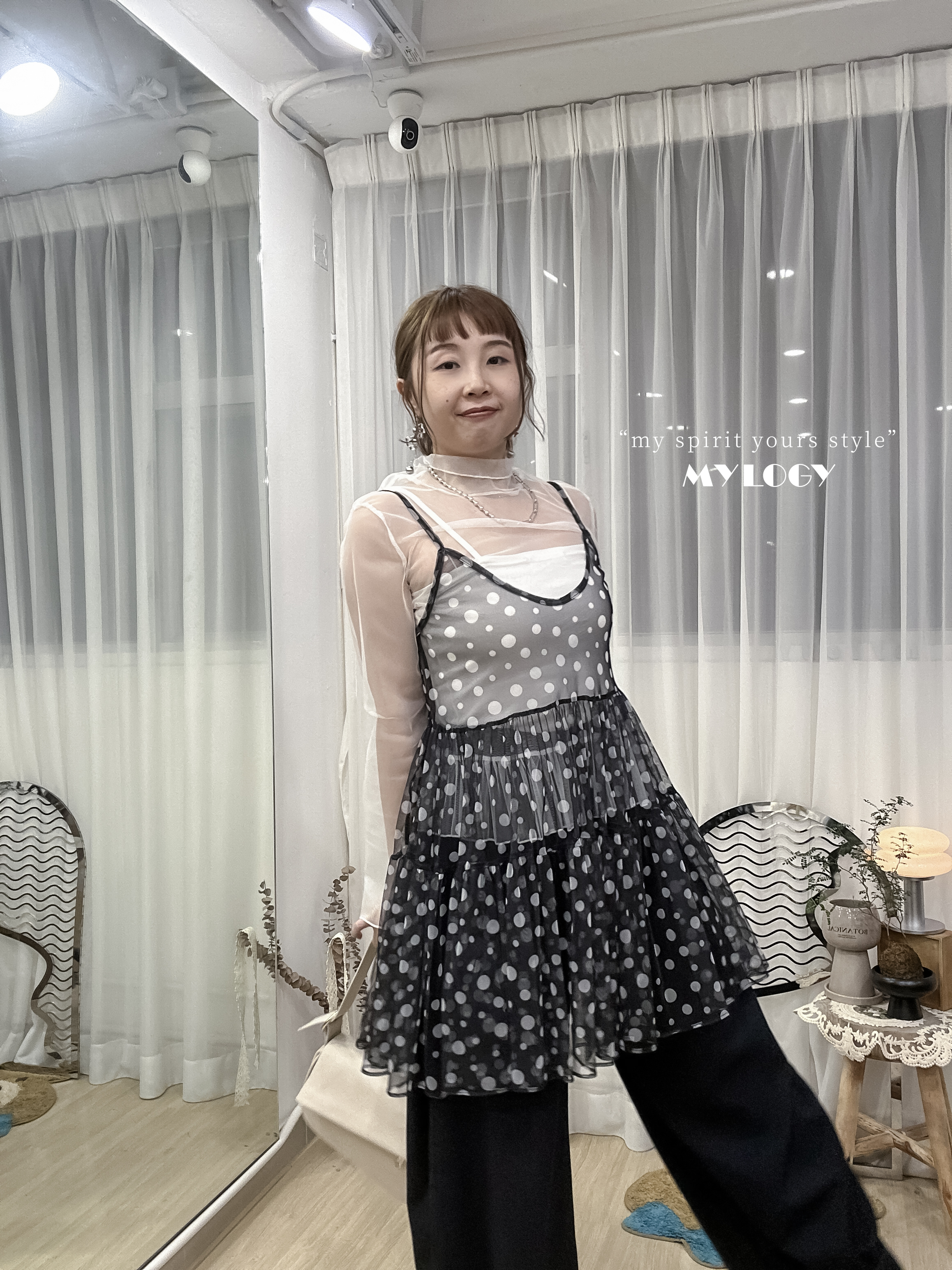 Sun Shine 活力感～波點外搭連身裙 BY0002