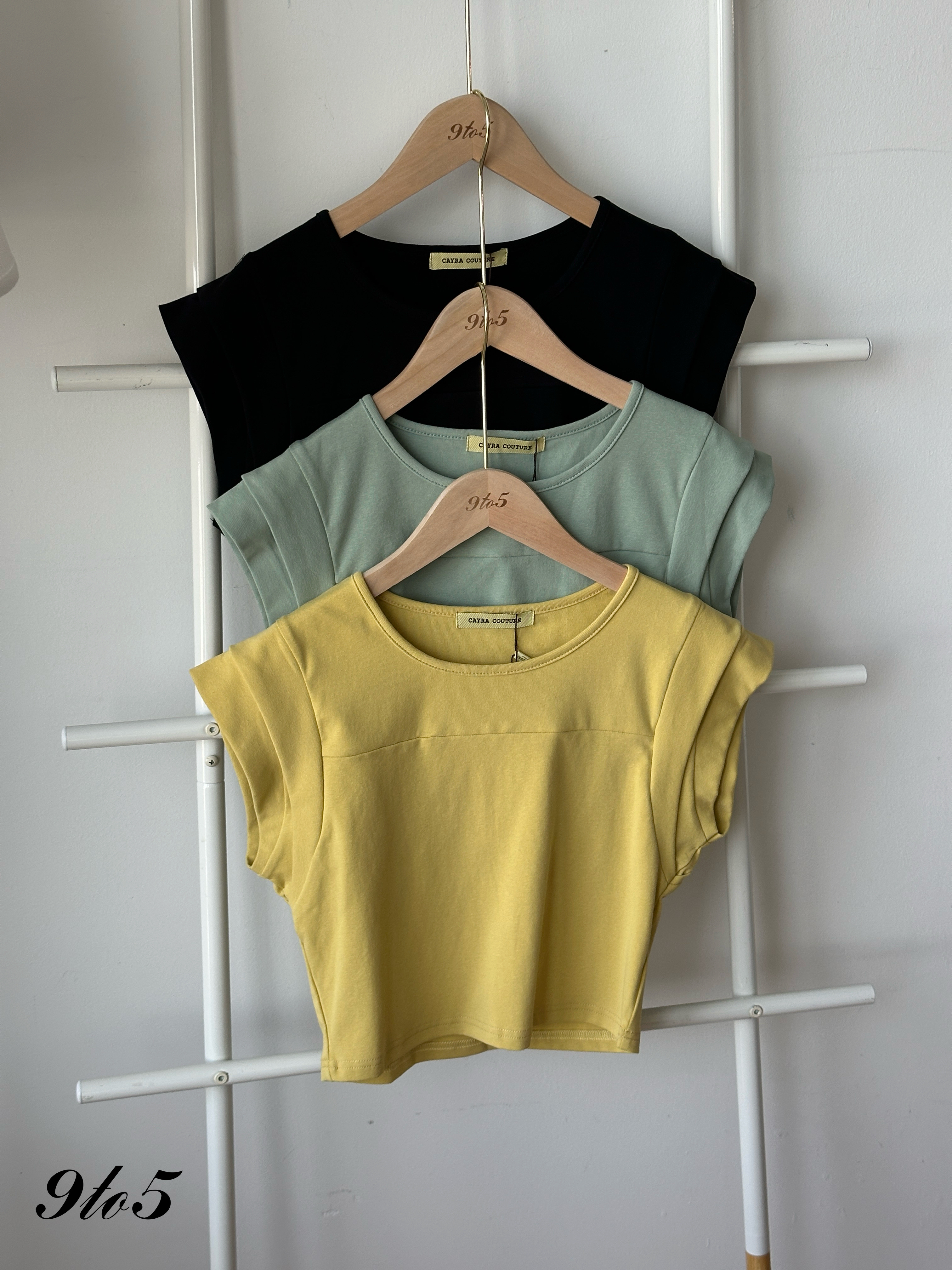 T4256 Double Layered Sleeves Top - 3 Colors 