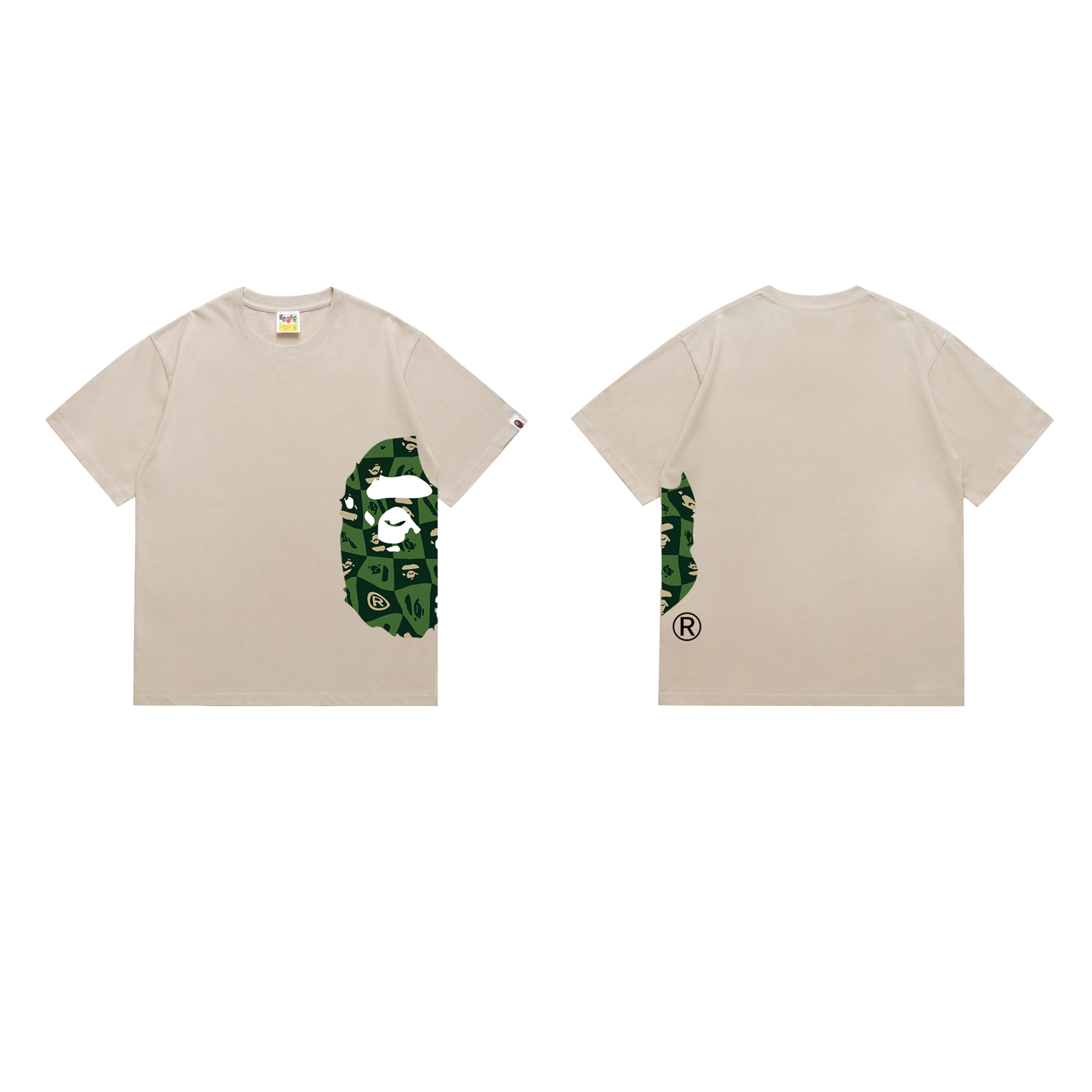 Bape Distortion Side Big Ape Head Tee