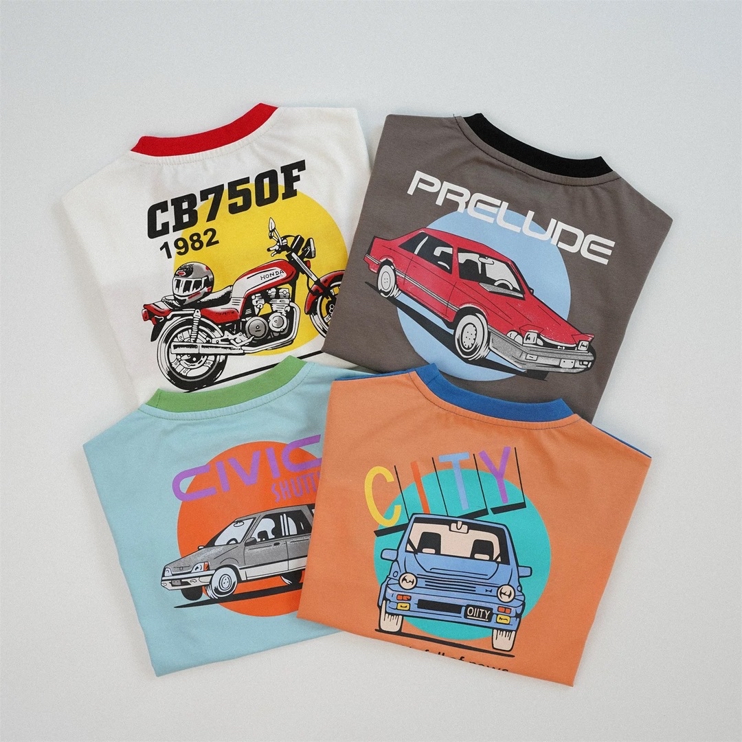 A0142 黑色Honda汽車短袖