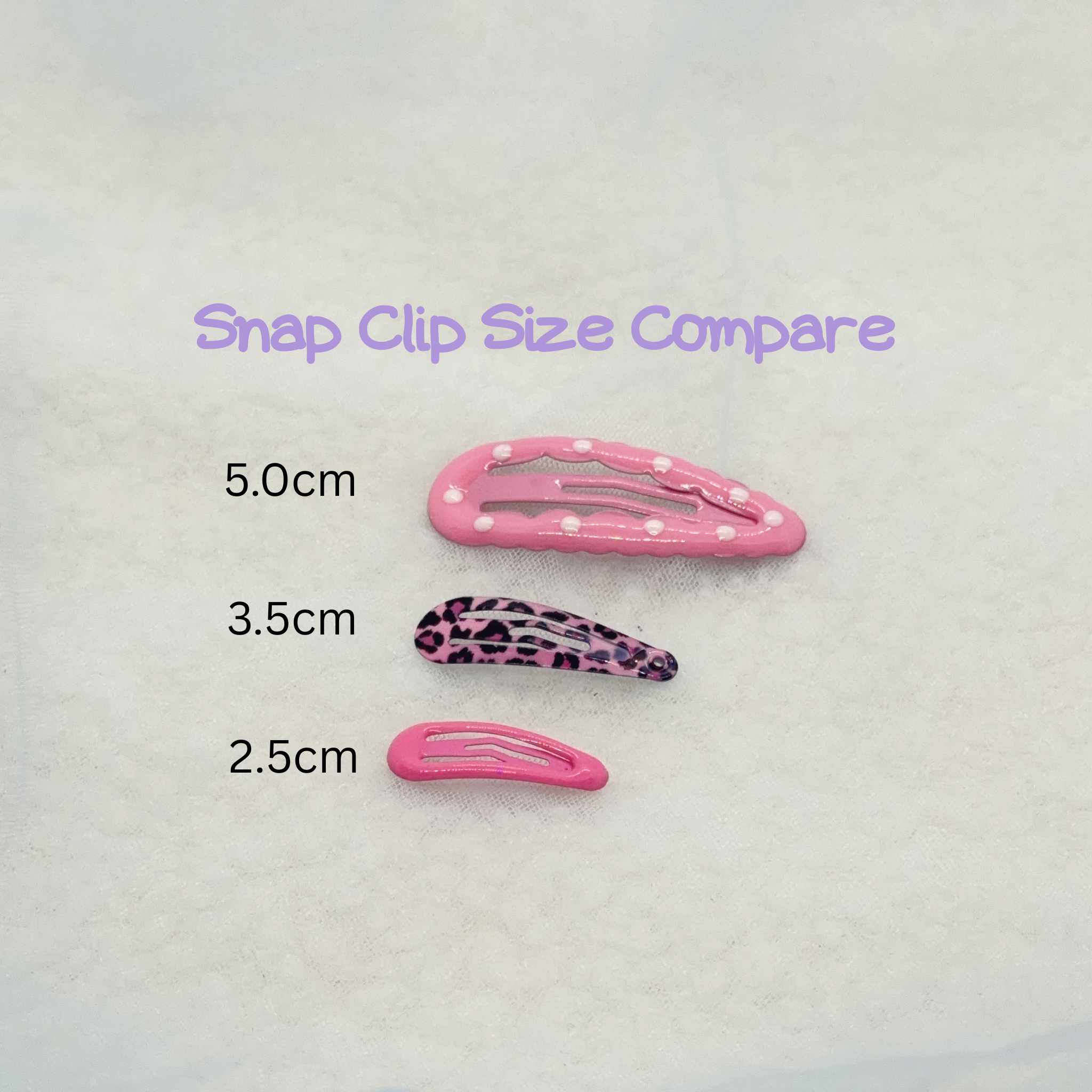 彩色豹紋髮夾 3.5cm snap clip (10pcs/set)