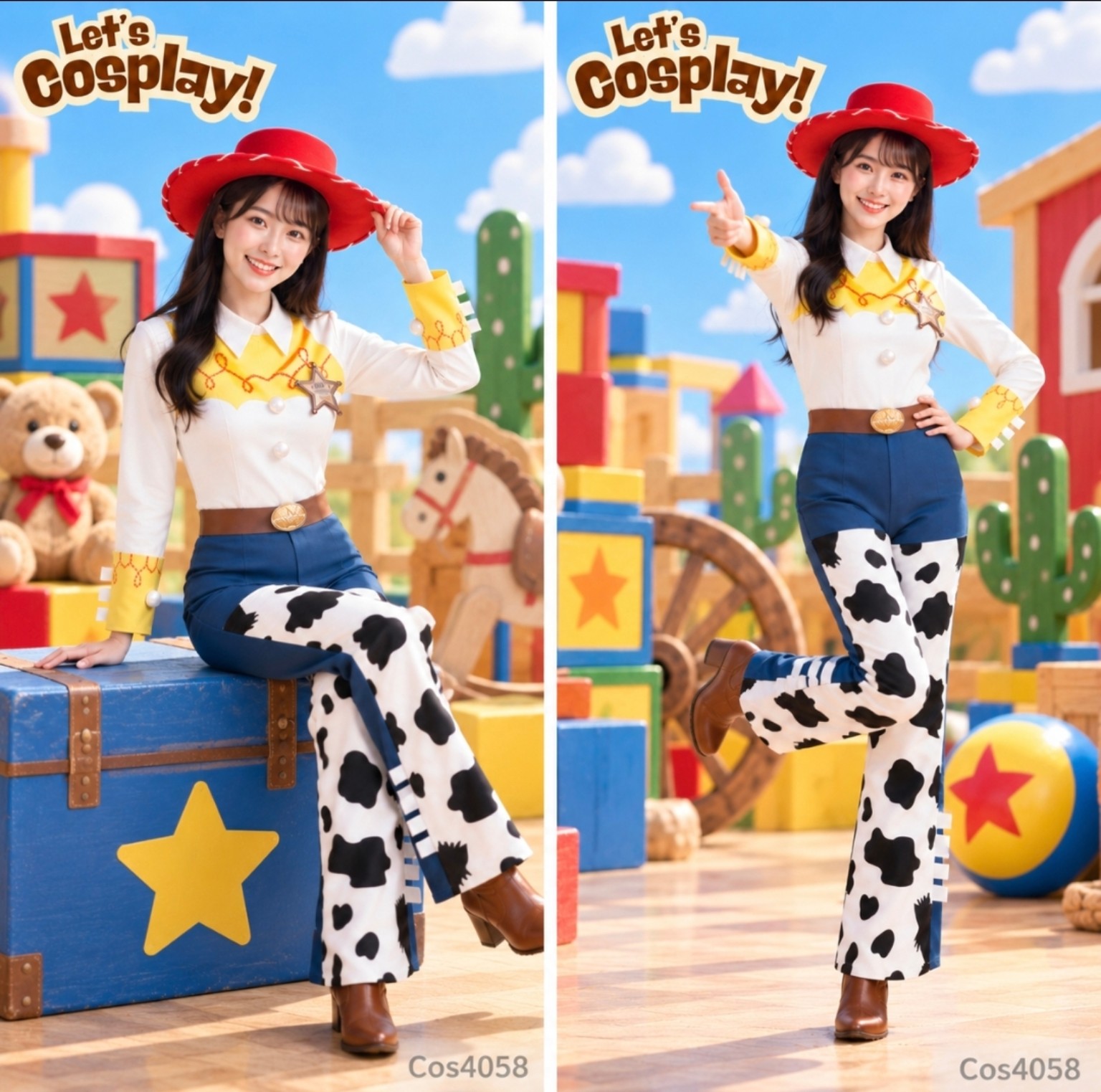 女牛仔服裝 Cowgirl Costume 親子角色扮演 成人兒童同款 香港 Lets Cosplay COS4058