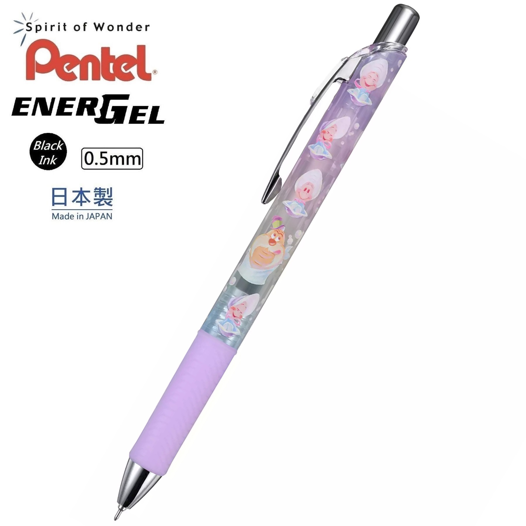 現貨｜【日本 Disney Store 限定】Baby Oyster 生蠔BB Alice in Wonderland 日本製 Pentel EnerGel 0.5mm 黑色 啫喱筆 321076