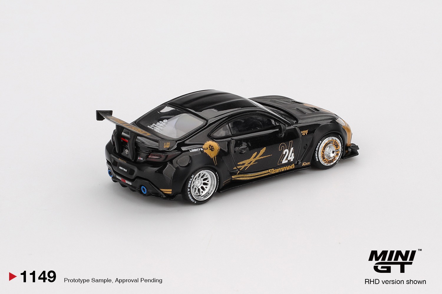 Mini GT 1/64 Toyota GR86 LB★Nation Black / Gold - MGT01149-BL