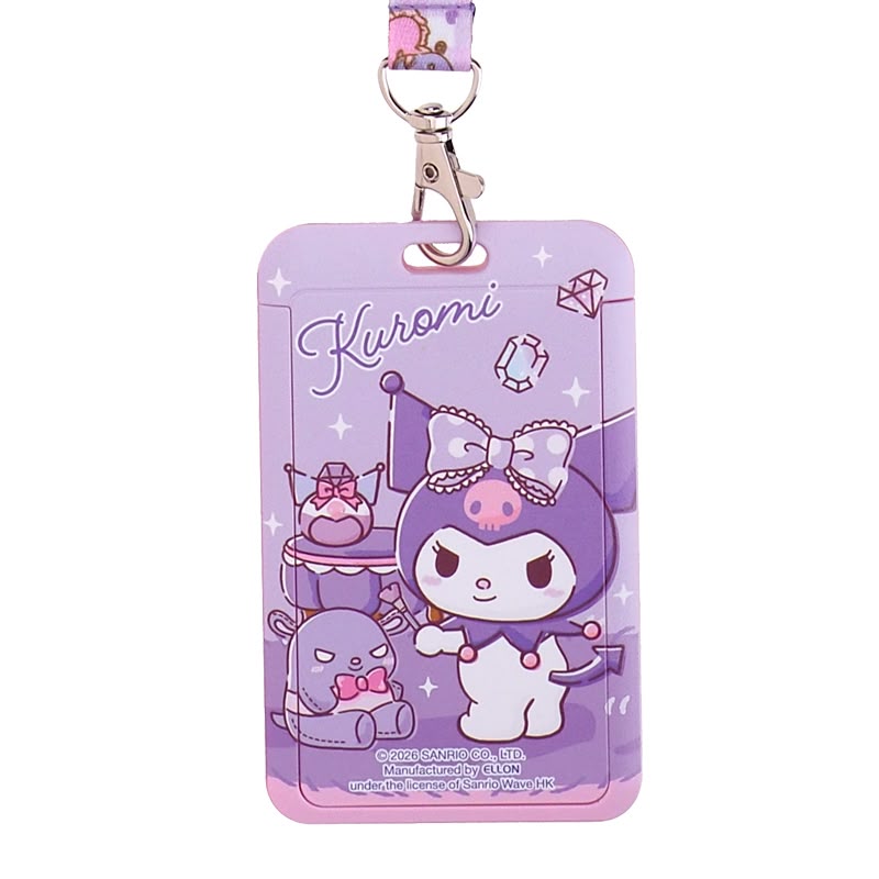 Kuromi Plastic Card Holder w/ Neck Strap 証件套連頸繩