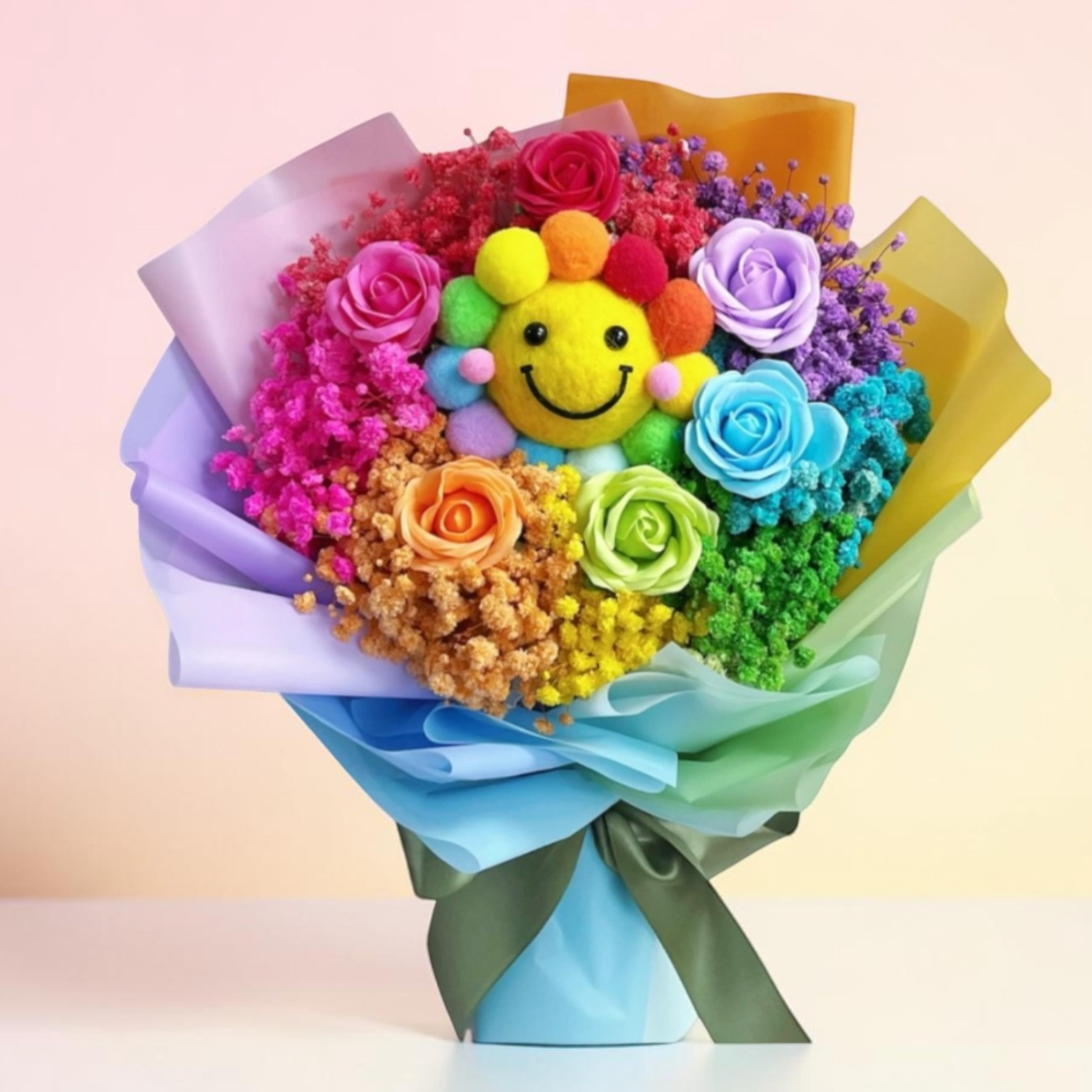  👉🏻乾👈🏻丨2026母親節花束丨母親節花束丨永不凋謝花束丨乾花花束丨中花束丨打卡花束丨笑哈哈花束丨母親節乾花束