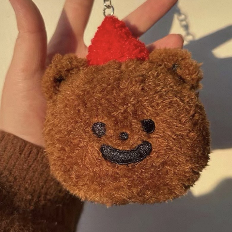 自帶浪漫的玫瑰小熊掛件