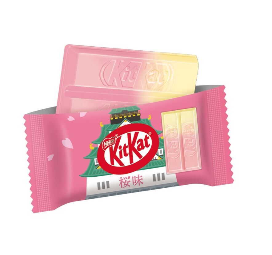 【日本限定直送】 KITKAT 大阪城限定 (櫻花口味)白朱古力  - 1盒 - 現貨