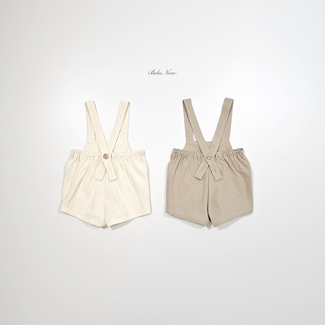 ☀️預訂 韓國直送☀️🇰🇷Bebenine兩色標籤純棉吊帶連身短褲