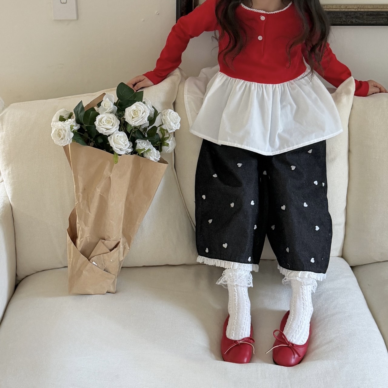 Ninibello | 春季薄Tee (Red/Yellow M100-110)