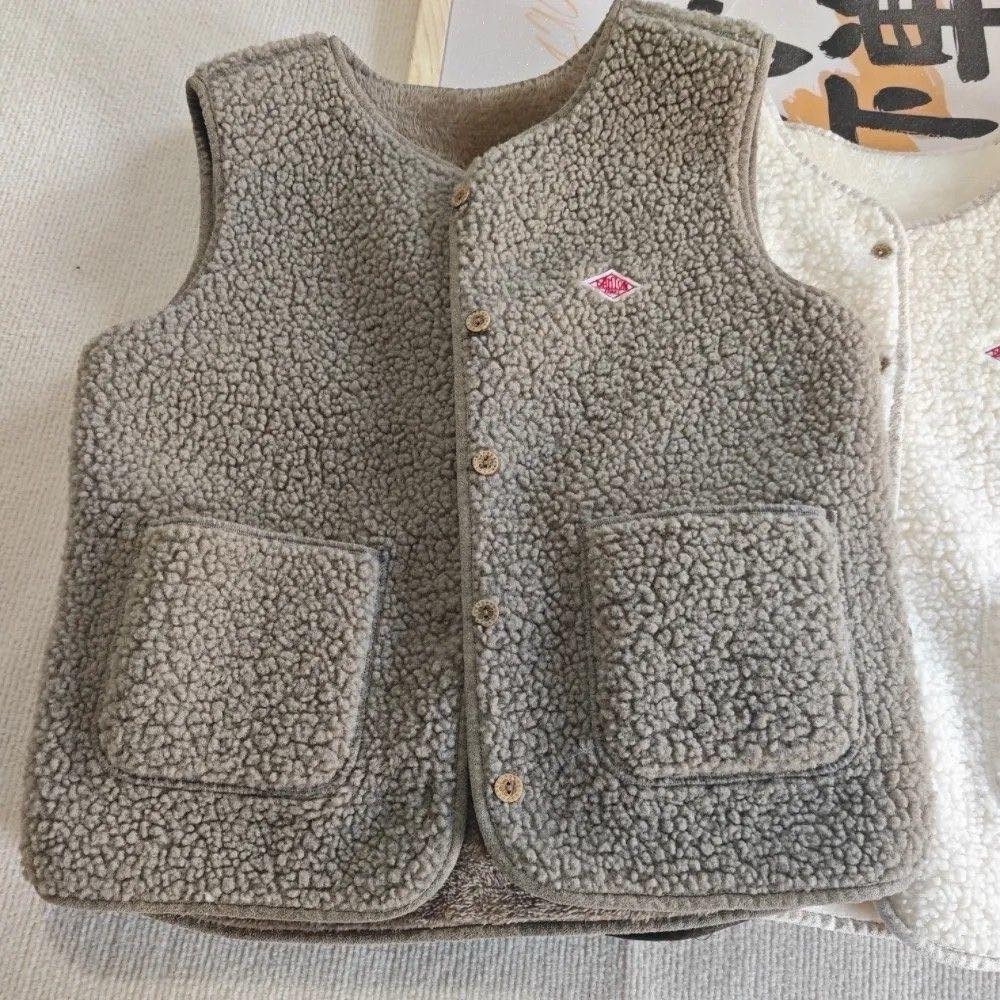 日系情侶毛毛背心褸