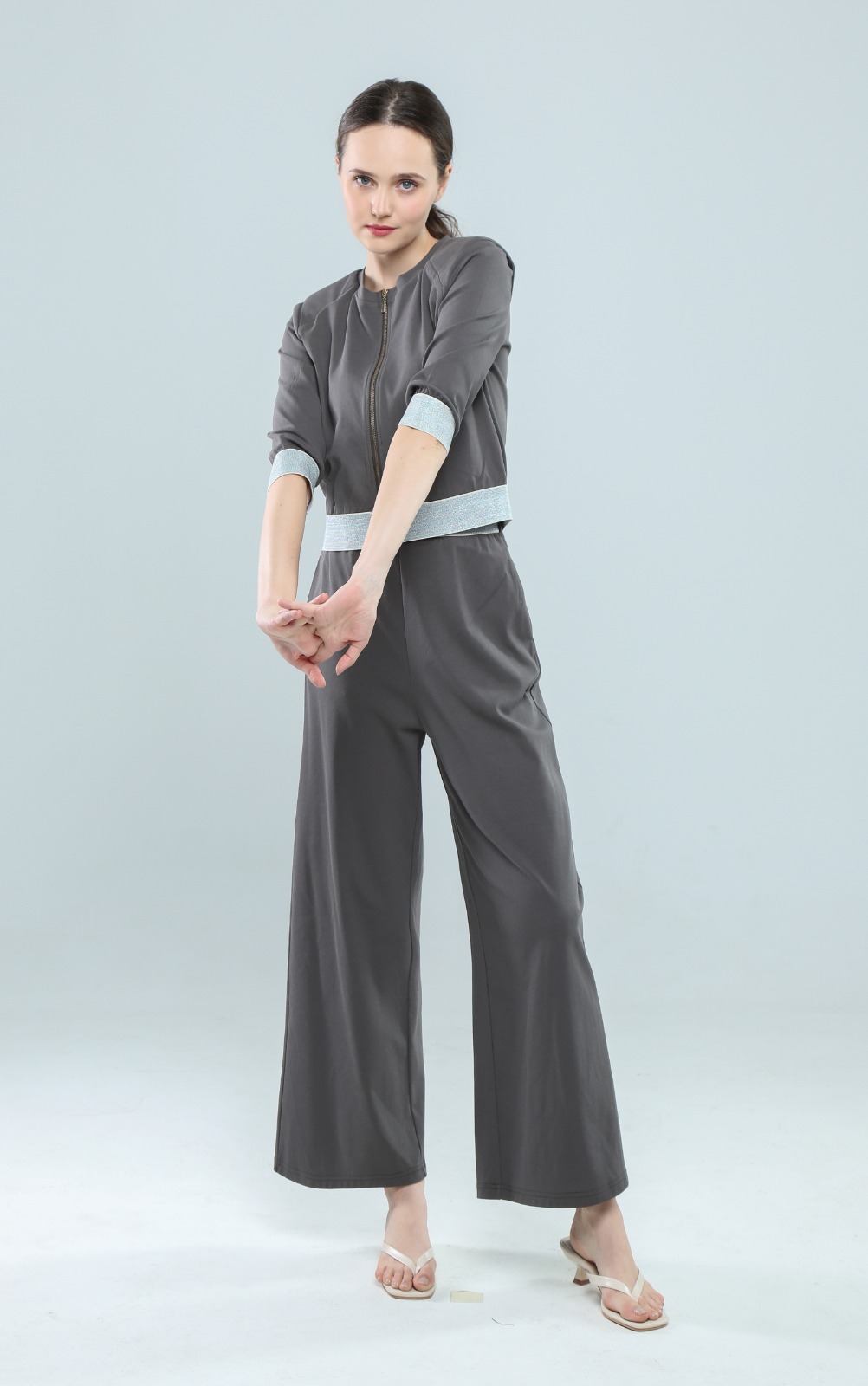E8084BB Aurora Zip Front Cropped Jacket