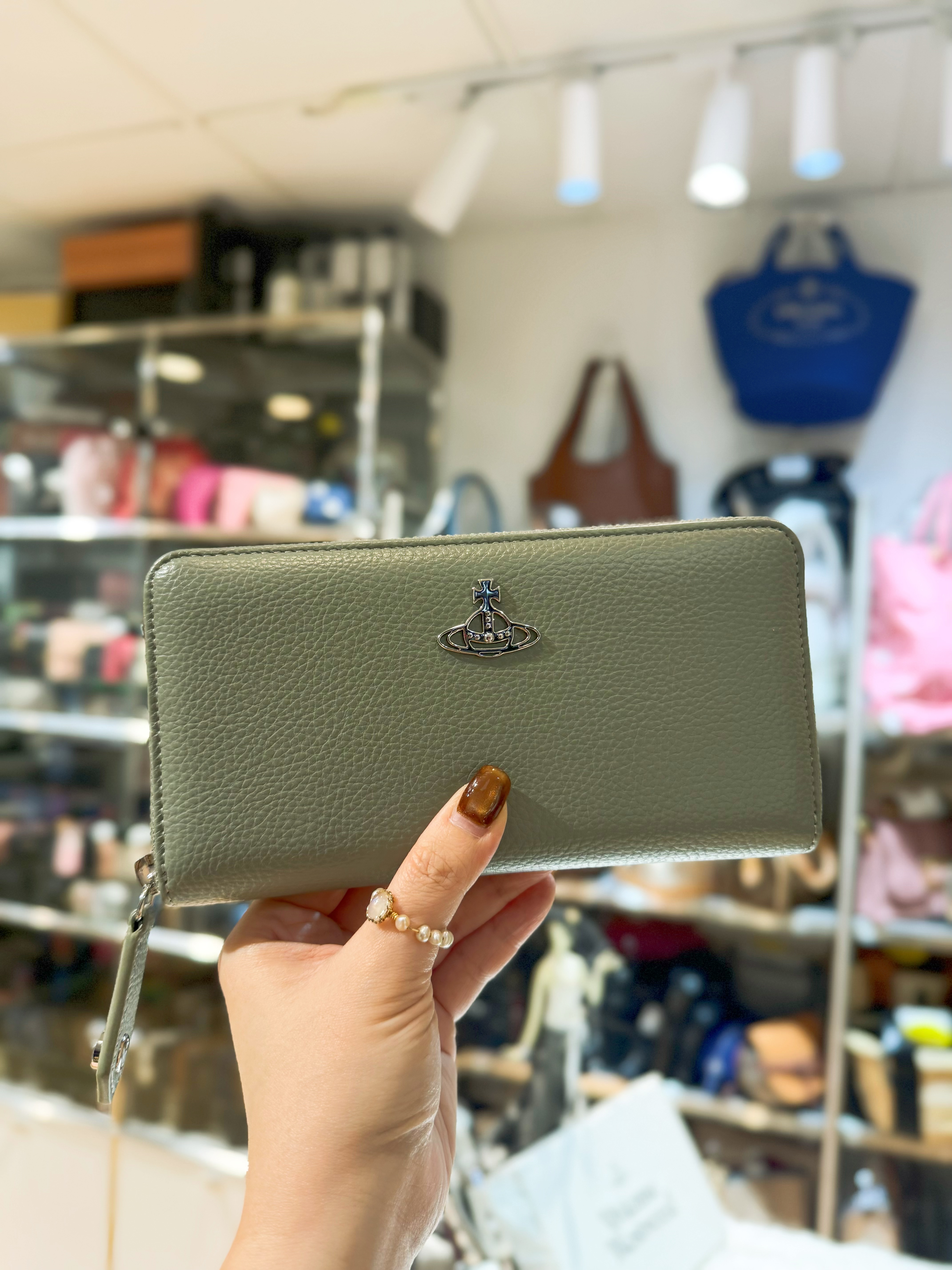 VW zip wallet 5140/grey green