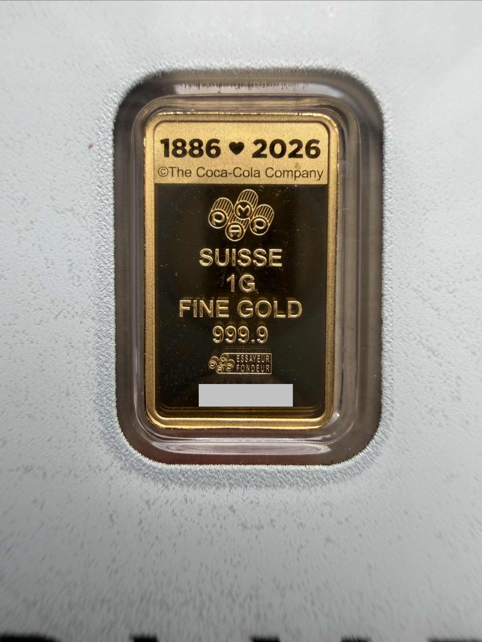 PAMP Valentine’s Cola 1g 🇨🇭Swiss Fine Gold Bar Emas 999.9 with Sleeve 瑞士情人可乐金条