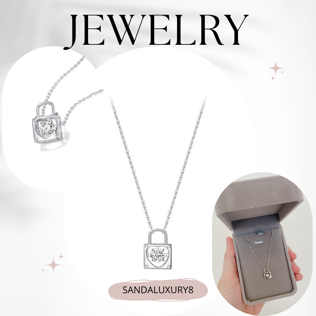 Heart Lock Necklace in Silver