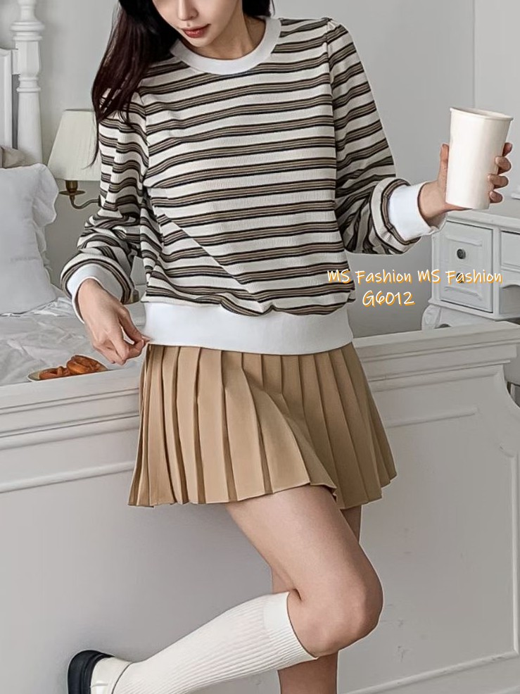 G6012 韓國🇰🇷拼色橫間top